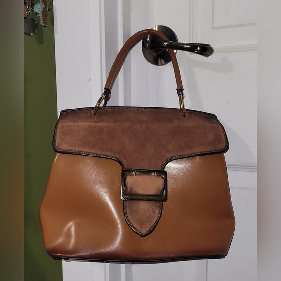 👜ESPE Caramel Coloured Faux Leather Designer Hand Bag - Picture 13 of 16